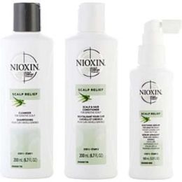 Nioxin By Nioxin Scalp Relief 3 Piece Set (cleanser 6.7oz, Conditioner 6.7oz, Serum 3.3oz) For Anyone