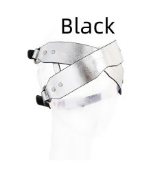 Cowhide Eye Mask Binding Training Blindfold Toy (Color: Black)