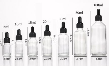 Glass Fine Oil Bottle Avoid Light Glue Head Dropper Bottle  Stock Bottling Cosmetics (Option: White-100ml)