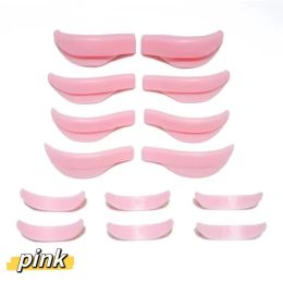 7 Pairs Of Silicone Pad Aids For Eyelash Curling (Color: Pink)