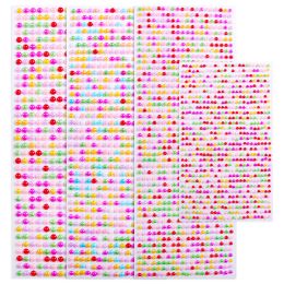 Electric Syllable Face Stickers Eyebrow Stickers Face Stickers Drill Nail Pearl Stickers (Option: Mixed color-900pieces)